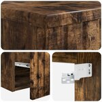 vidaXL Meuble de lavabo mural Chêne fumé 49 x 44 5 x 66 cm