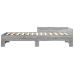 vidaXL Cadre de lit sans matelas sonoma gris 90x190 cm