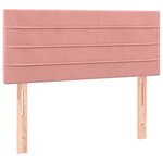 vidaXL Tête de lit à LED Rose 80x5x78/88 cm Velours