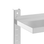 vidaXL Étagère murale 2 niveaux 100x23 5x60cm argenté acier inoxydable