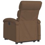 vidaXL Fauteuil inclinable de massage électrique Marron Tissu
