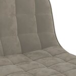 vidaXL Tabourets de bar lot de 2 gris clair velours