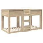 vidaXL Lit Superposé pour Enfants Chêne Sonoma 100 x 200 cm