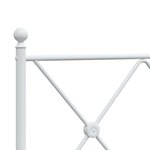 vidaXL Cadre de lit métal avec tête de lit/pied de lit blanc 193x203cm