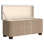 vidaXL Bancs de rangement lot de 2 avec coussin gris 69 cm quenouille