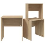 vidaXL Tables basses gigognes 3 Pièces Chêne sonoma Aggloméré