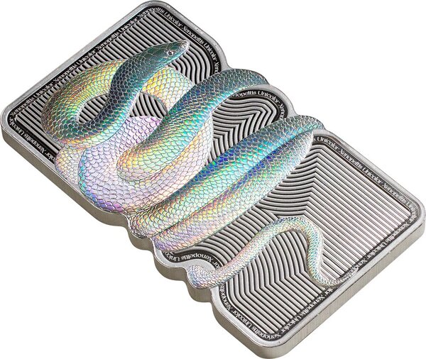 Pièce de monnaie en argent 2 dollars g 31.1 (1 oz) millésime 2023 nature's grip sunbeam snake