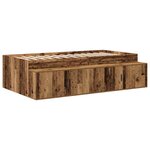 vidaXL Cadre de lit Bois Vieilli 75x190 cm