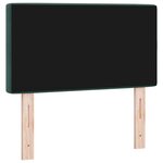 vidaXL Tête de Lit LED Argyle Vert foncé 80 cm Velours