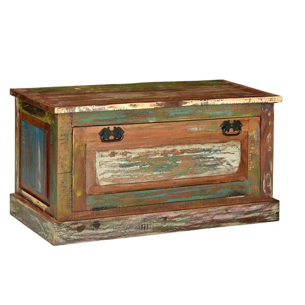 Banc banquette de rangement de chaussures 85 x 40 x 45 cm bois de récupération 02_0010853