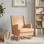 vidaXL Chaise à bascule Beige 62 x 80 x 85 cm Bouclé