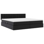 vidaXL Lit avec rangement et LED avec matelas Gris clair 200 x 200 cm