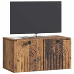 vidaXL Meuble TV mural Bois ancien 59 5 x 31 x 30 cm Bois d'ingénierie