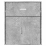 vidaXL Buffet gris béton 60x31x70 cm bois d'ingénierie