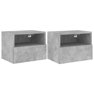 vidaXL Meubles TV muraux 2 Pièces gris béton 40x30x30cm bois d'ingénierie