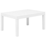 vidaXL Salon de jardin 3 Pièces Plastique Blanc