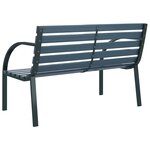 vidaXL Banc de jardin 120 cm Gris Bois