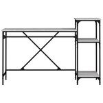 vidaXL Bureau et étagères sonoma gris 135x50x90 cm bois ingénierie/fer