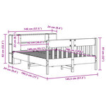 vidaXL Lit bibliothèque sans matelas blanc 140x190 cm bois pin massif