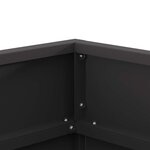 vidaXL Braise Noir 50 x 50 x 38 cm Acier laminé à froid
