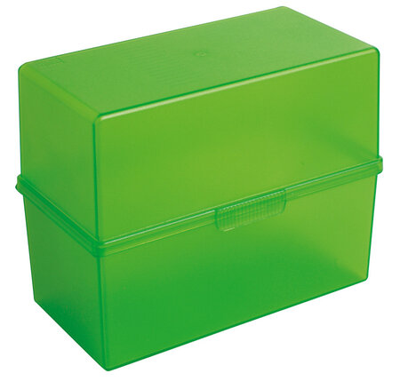 Boîte à fiche pour 200 fiches A6 Vert pomme Translucide EXACOMPTA