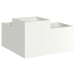 Jardinière vidaXL 100x100x48 cm Acier Blanc