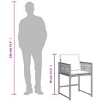 vidaXL Ensemble à manger de jardin et coussins 17 Pièces gris clair rotin