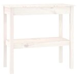vidaXL Table console Blanc 80x40x75 cm Bois de pin solide