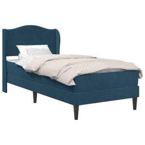 vidaXL Cadre de lit avec tête de lit Bleu 90 x 200 cm Velours