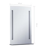 vidaXL Miroir mural à LED pour salle de bains avec étagère 60x80 cm
