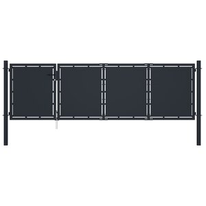 vidaXL Portail de jardin Acier 350 x 75 cm Anthracite