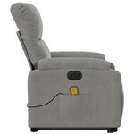 vidaXL Fauteuil inclinable de massage électrique gris clair