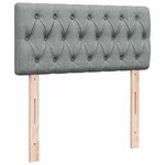 vidaXL Sommier à lattes de lit avec matelas Gris clair 100x200cm Tissu