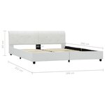 vidaXL Cadre de lit sans matelas blanc similicuir 160x200 cm