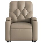 vidaXL Fauteuil inclinable électrique cappuccino similicuir