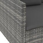 vidaXL Salon de jardin 6 Pièces avec coussins Résine tressée Gris