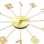 Vidaxl horloge murale métal 50 cm doré