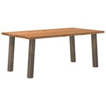 vidaXL Table à manger marron clair bois de chêne massif rectangulaire