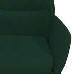 vidaXL Chaise de relaxation Vert foncé Velours