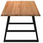 vidaXL Table à manger avec bord naturel 320x100x74cm bois massif chêne
