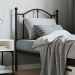 vidaXL Tête de lit métal noir 75 cm