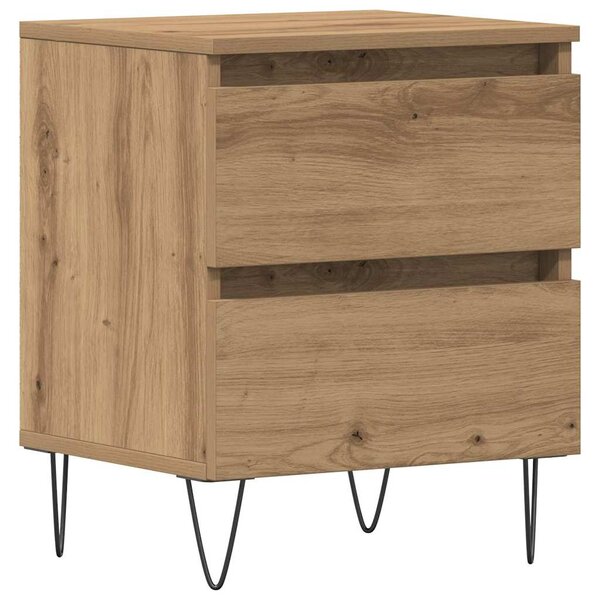 vidaXL Cabinet de chevet avec tiroir chêne artisanal 40 x 35 x 50 cm