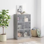 vidaXL Buffet haut avec portes gris sonoma 68x37x109cm bois ingénierie