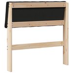 vidaXL Tête de lit capitonnée Noir 80 cm Pin massif