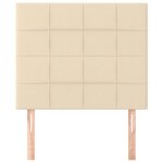 vidaXL Tête de lit Crème 80x5x118/128 cm Tissu
