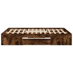 vidaXL Cadre de lit sans matelas chêne fumé 140x200 cm bois ingénierie