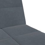 vidaXL Canapé-lit à 2 places avec repose-pied gris foncé velours