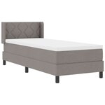 vidaXL Lit boxspring avec matelas avec matelas Taupe 80 x 200 cm