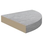 vidaXL Étagères d'angle murales 4 Pièces Gris béton 35x35x3 8 cm MDF