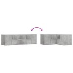 vidaXL Armoire d'angle gris béton 160x40x45 cm bois d’ingénierie